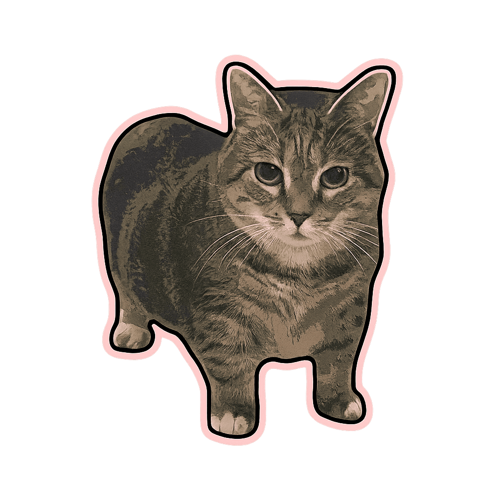 Meme cat with a raised paw and dramatic expression.