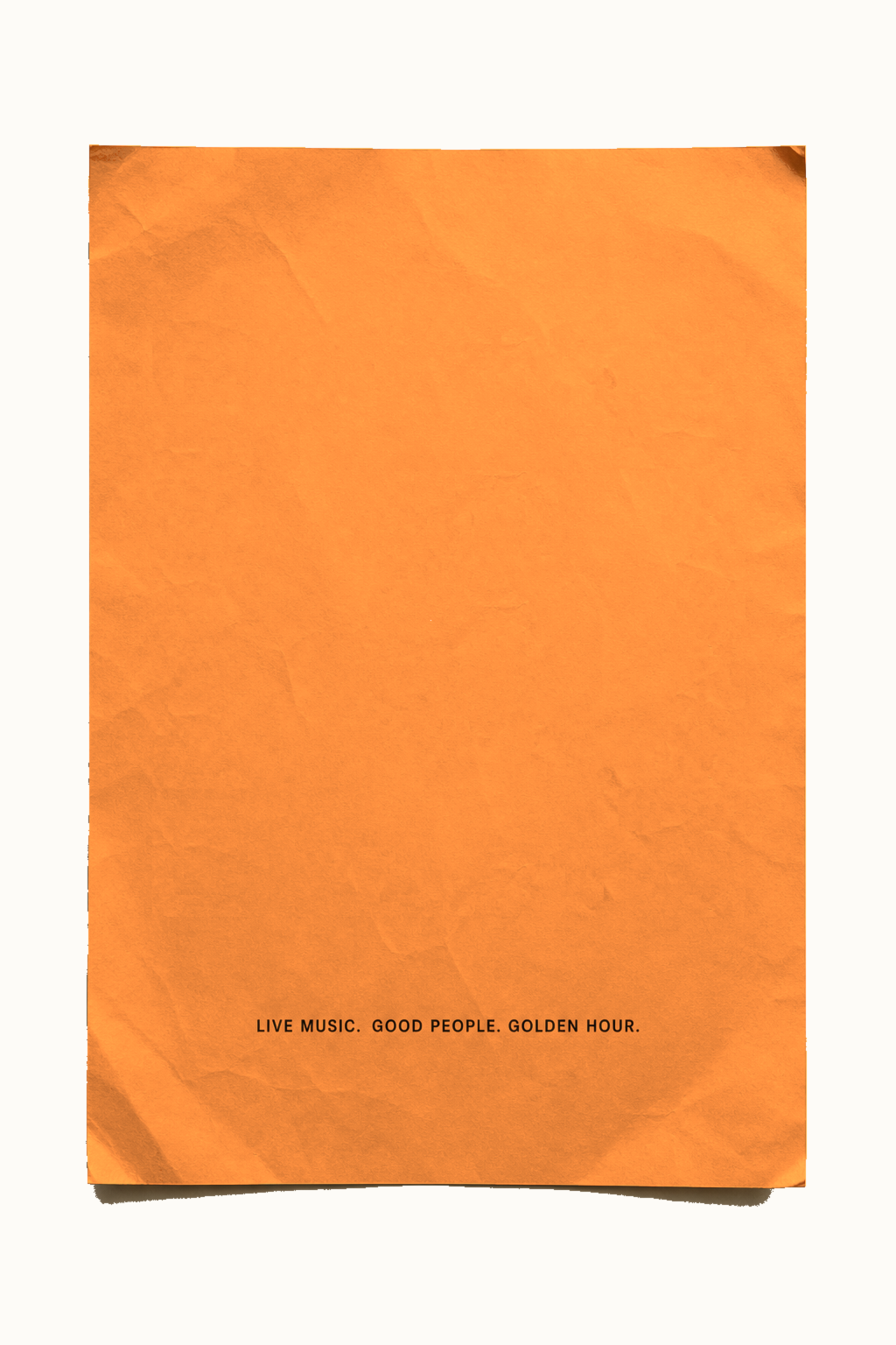 Sunset Sound QR printed as a paper poster